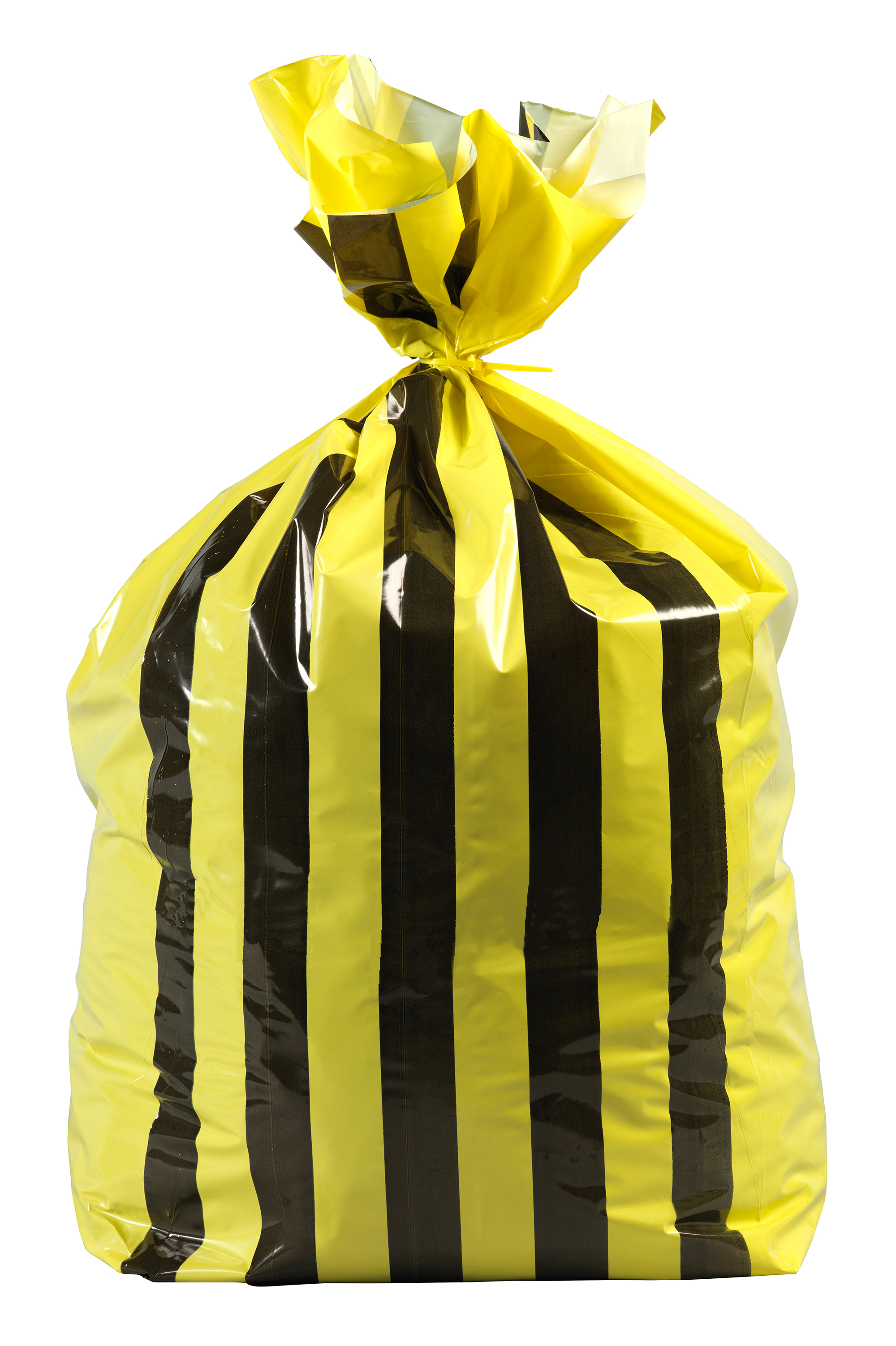 Tiger Stripe Size18 28 38 inches 50mu Blk stripes ALL SIDES gusseted PK 300